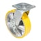 Vestil Polyurethane Swivel With Brake Caster 8 In. Diameter x 2 In. Width 1212 lb Yellow/Gray CST-PY-8X2PUA-SWB - alternate 2